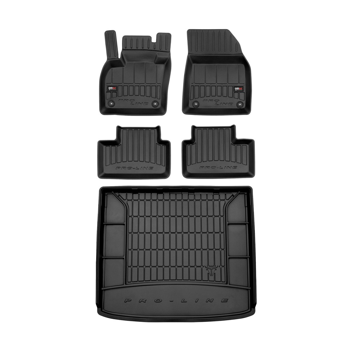 Volvo XC40 Floor-Trunk Mats - Omac - 3D Premium - Black - 2019-2024 Volvo XC40 Floor-Trunk Mats - Omac - 3D Premium - Black - 2019-2024
